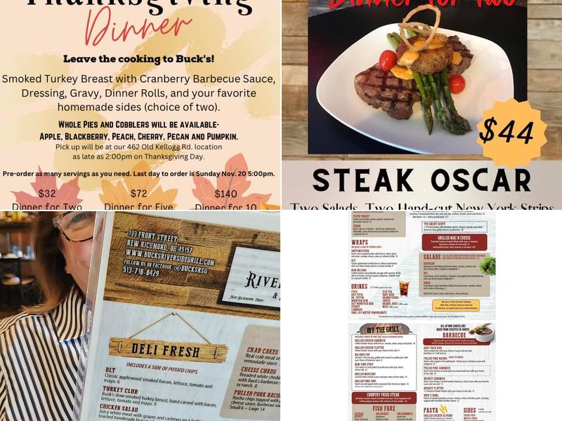 Buck’s Riverside Grill Menu