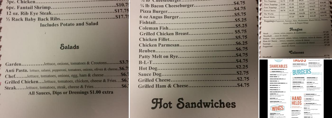 Riverside Restaurant & Bar Menu
