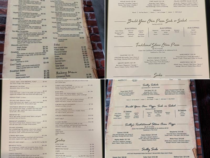 The Table on Fulton Menu