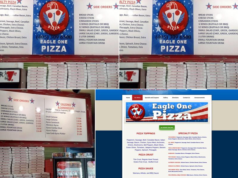 Eagle One Pizza Menu