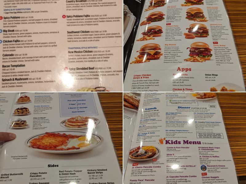 IHOP Menu