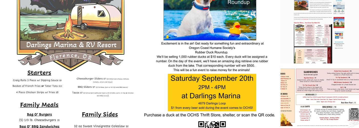 Darlings Marina & RV Resort Menu
