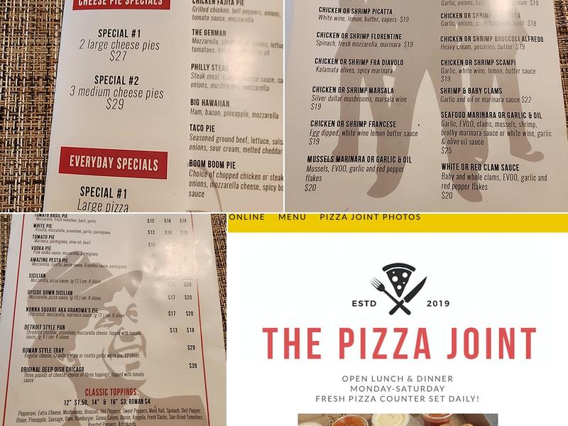 The Pizza Joint Menu