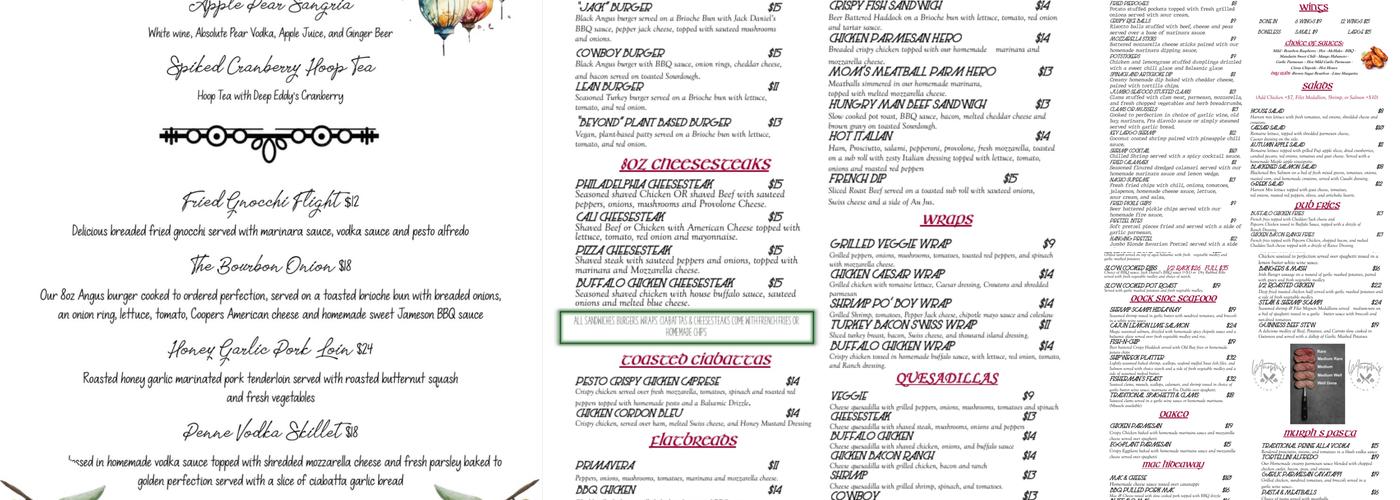Murph's Hideaway Menu