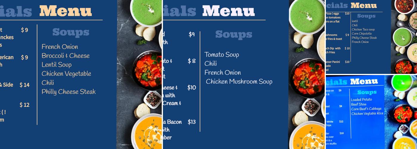 Lake Wally Cafe Menu