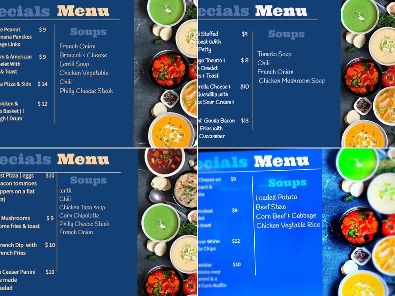 Lake Wally Cafe Menu