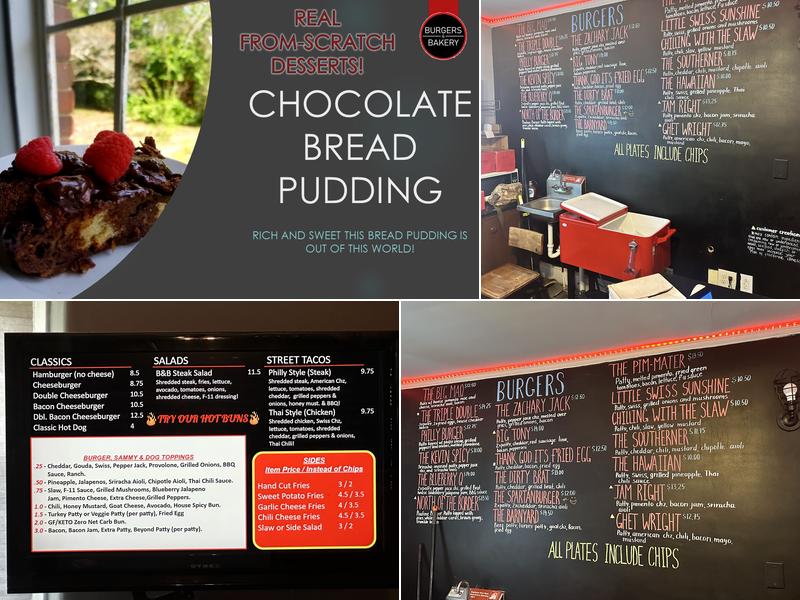 Burgers & Bakery Menu