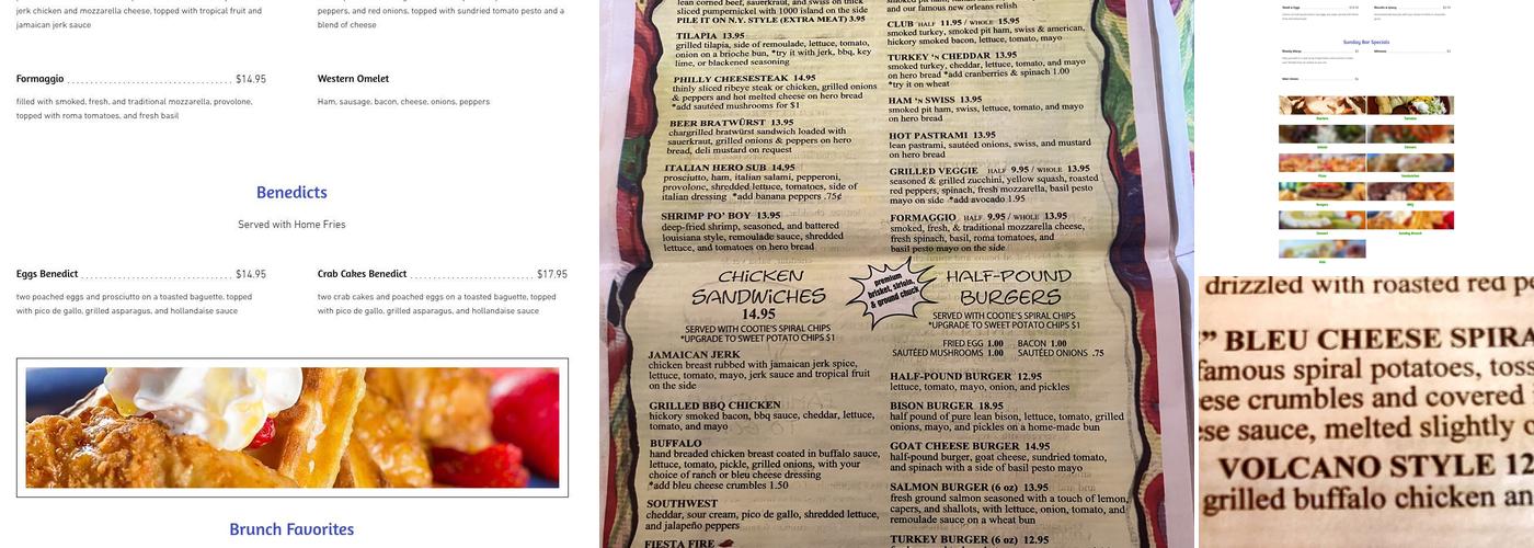 Cootie Brown's Campus Menu