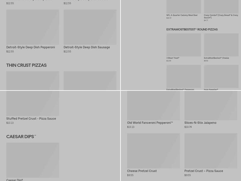 Little Caesars Pizza Menu