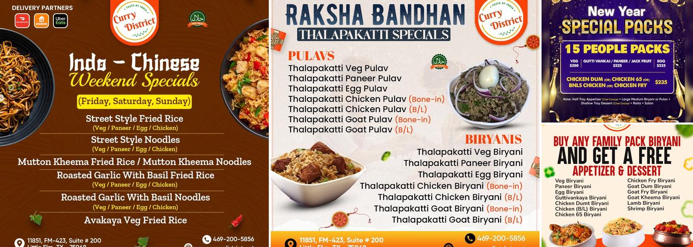 Curry District Menu