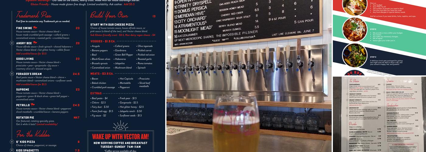 Vector Brewing + Pizza + Coffee Menu