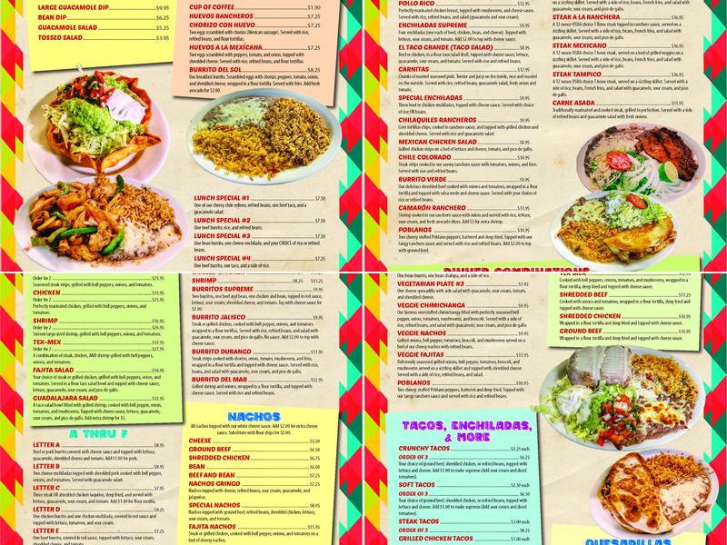 Lalito’s Mexican Restaurant Menu