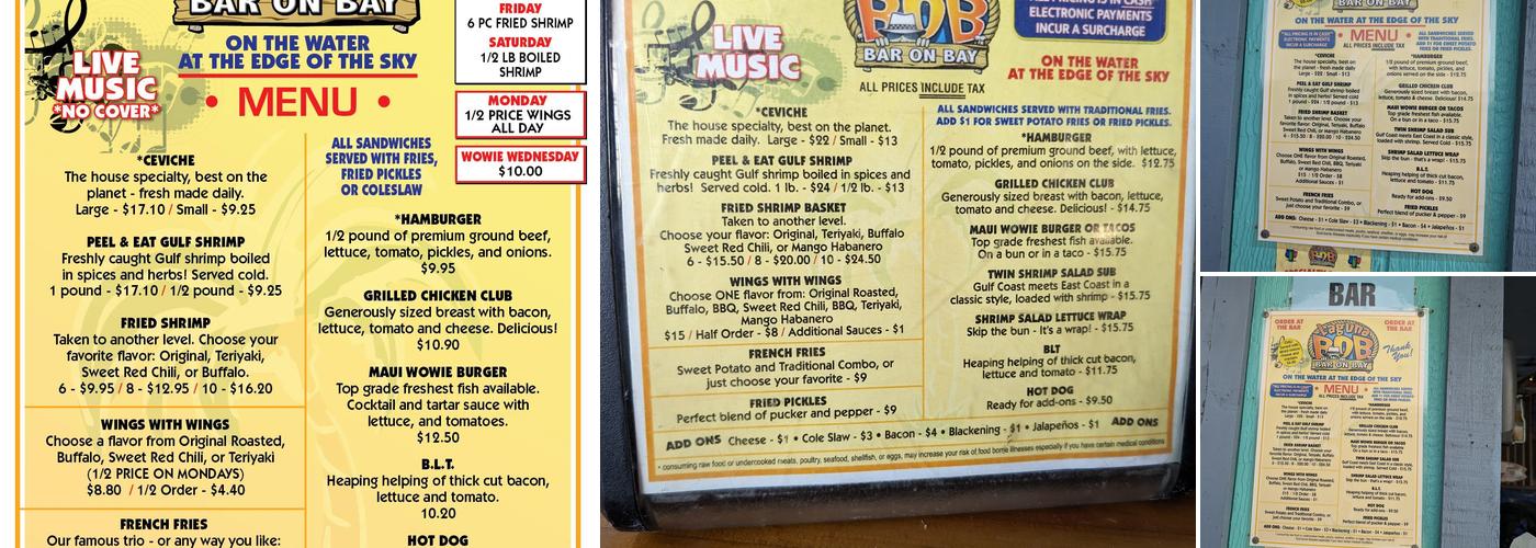 Laguna BOB Menu