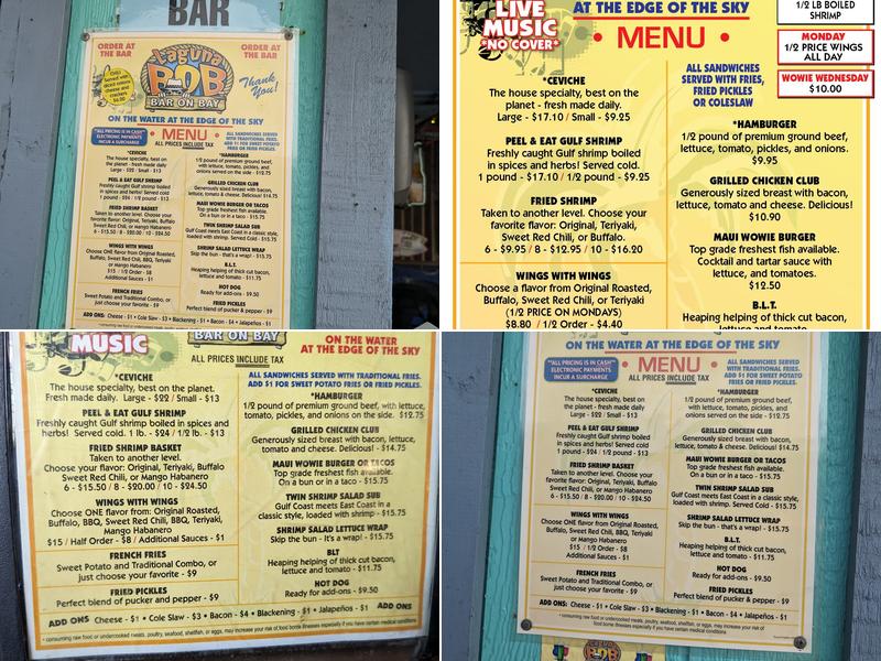Laguna BOB Menu