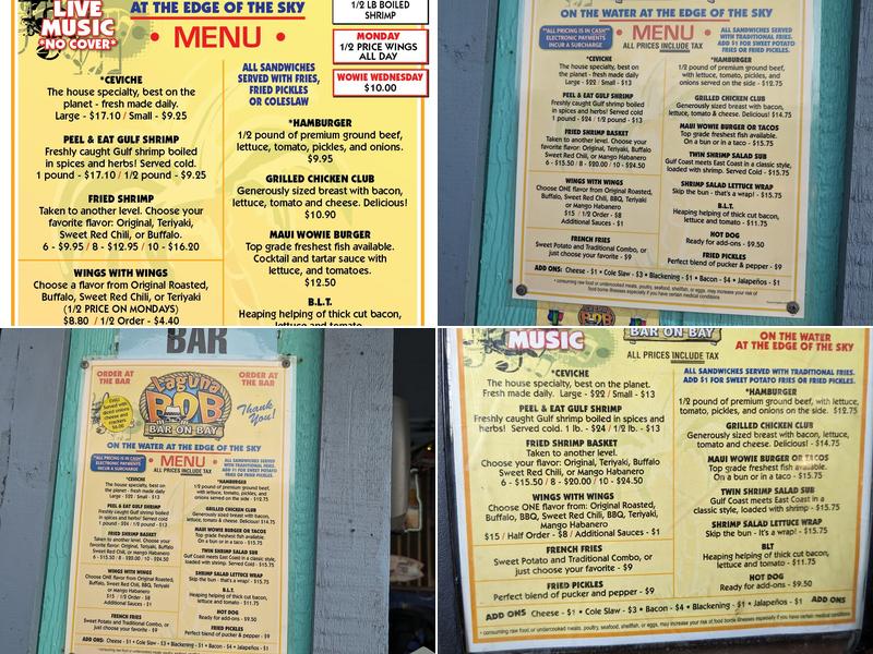 Laguna BOB Menu