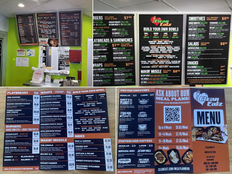 Clean Eatz Menu