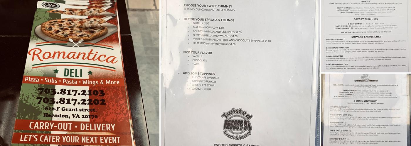 Twisted Sweets & Savory Menu