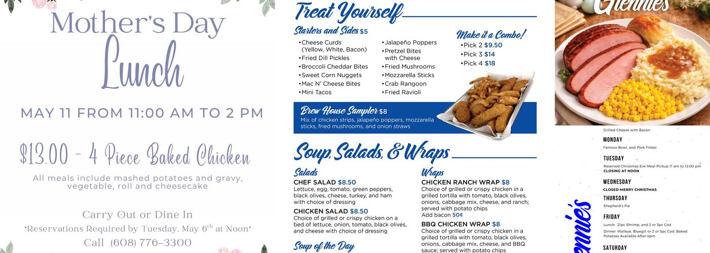 Glennies Menu