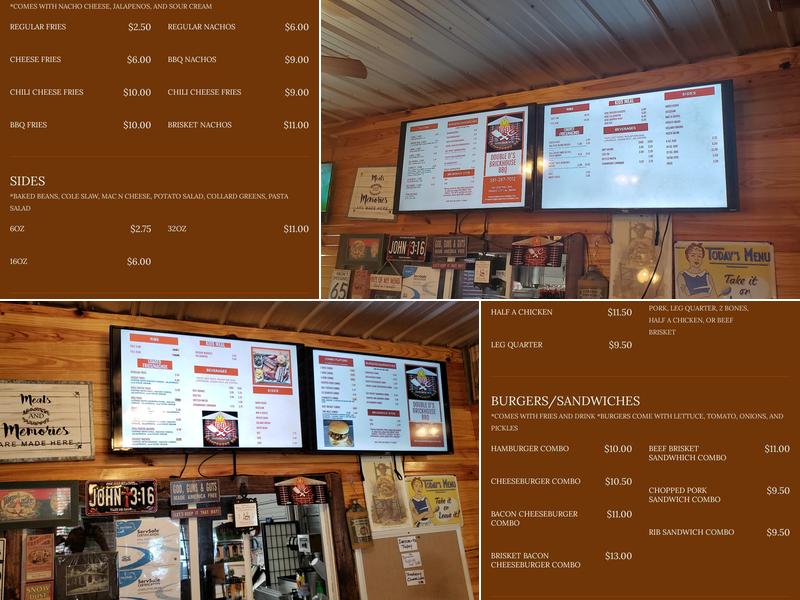 Double D’s Brickhouse BBQ LLC Menu