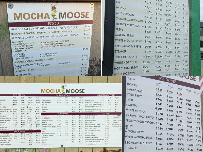 Mocha Moose Menu
