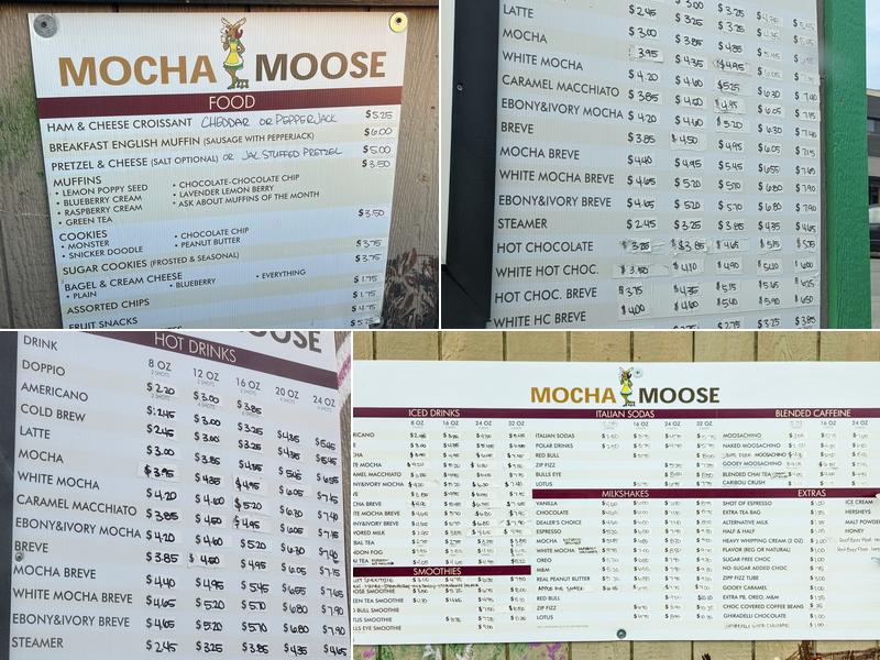Mocha Moose Menu