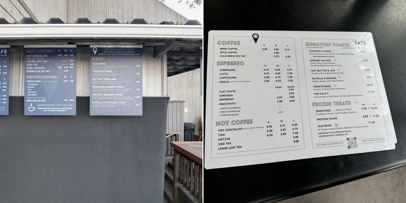 Pinpoint Cafe Menu