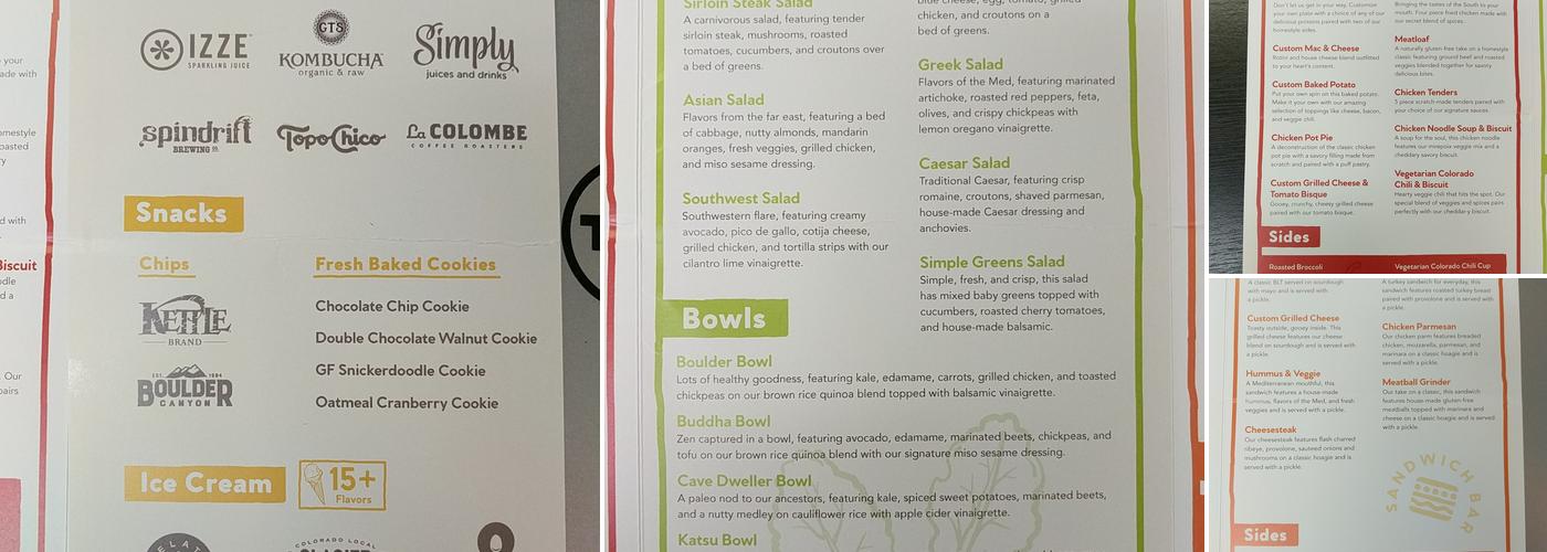 Scratch Kitchen Menu