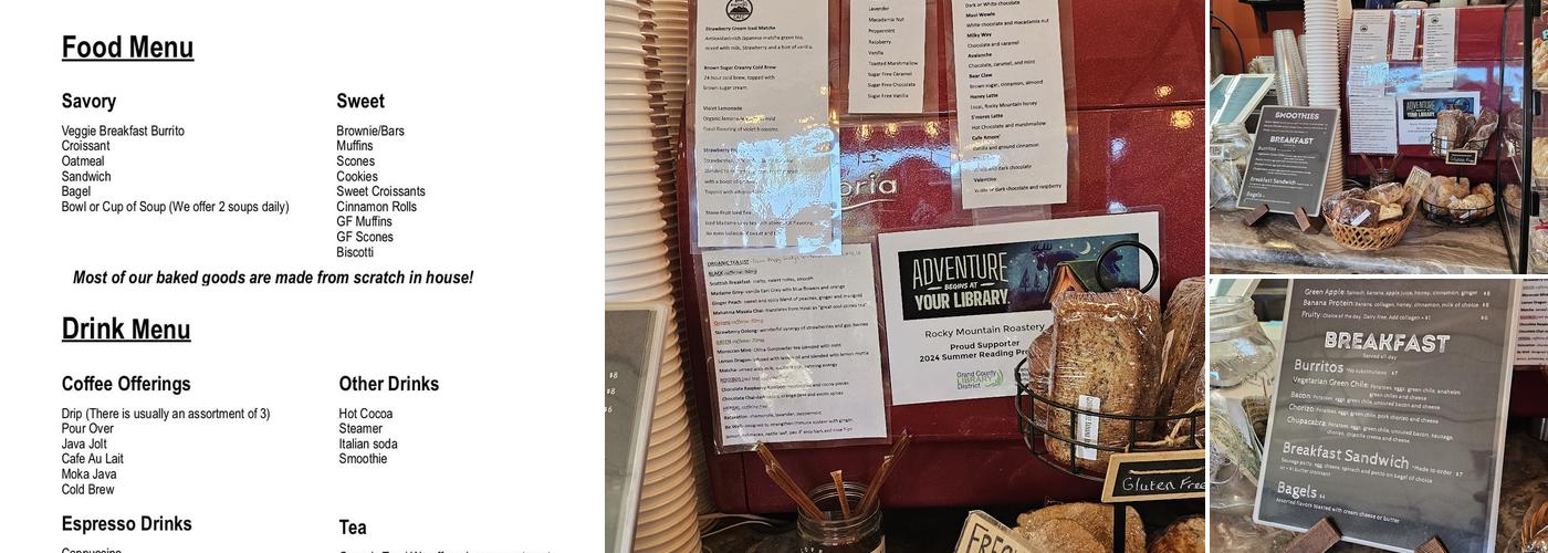 Rocky Mountain Roastery Menu