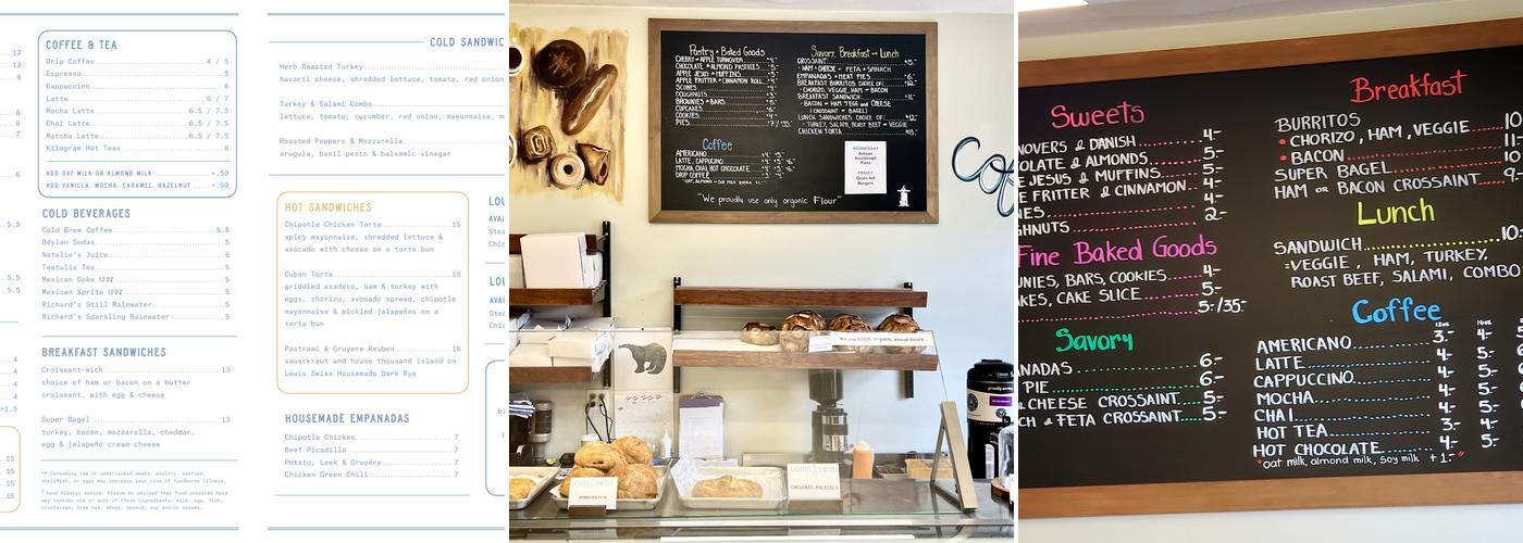 Louis Swiss Bakery Menu