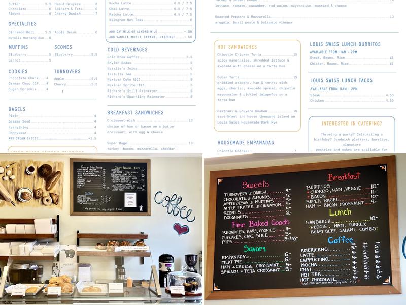 Louis Swiss Bakery Menu