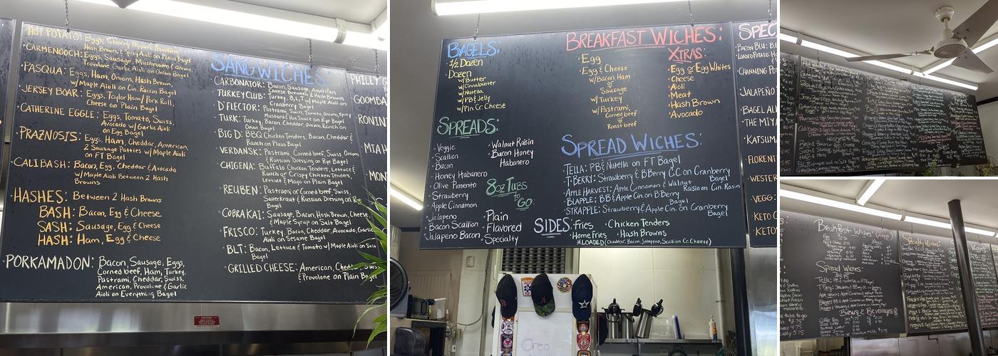 DeRocco's Wiches Bagels and Brew Menu