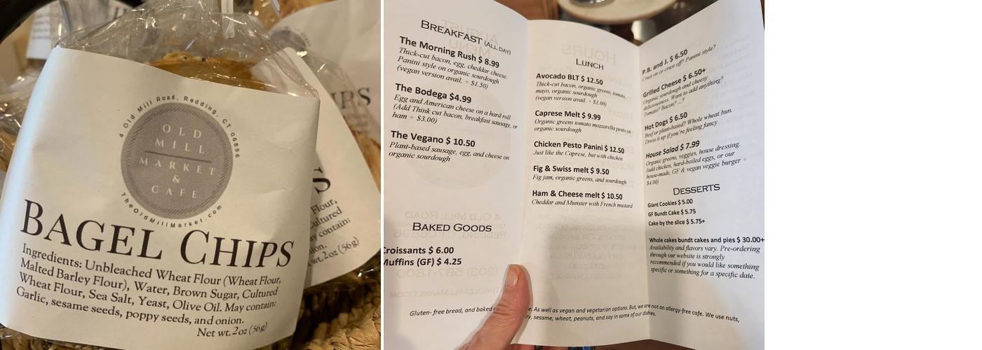 Old Mill Market & Cafe Menu