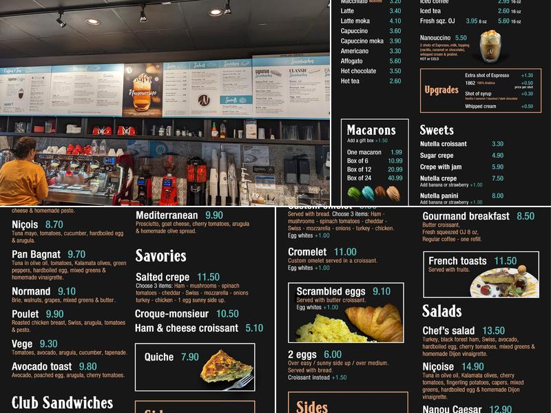 Nanou Ocean (Nanou French Bakery & Cafe) Menu