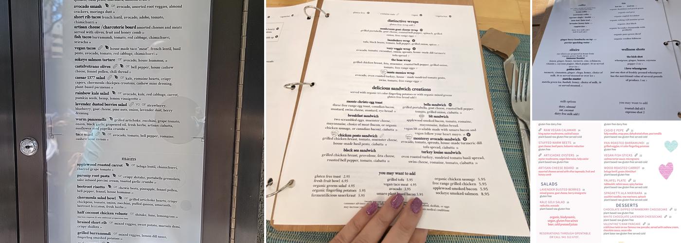 GREEN ZEBRA CAFE Menu