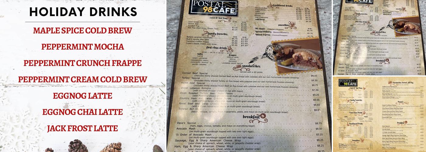 Postal 98 Cafe Menu
