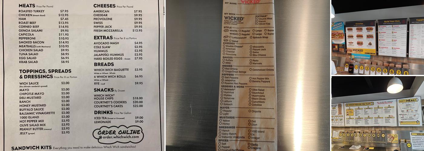 Which Wich Superior Sandwiches Menu