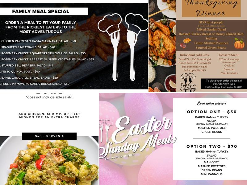 Two Guys Catering Menu