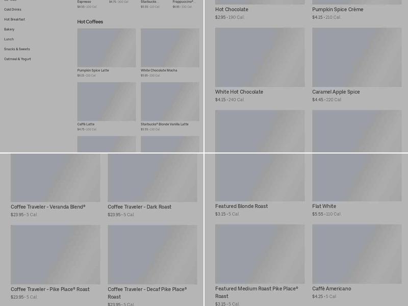 Starbucks Menu