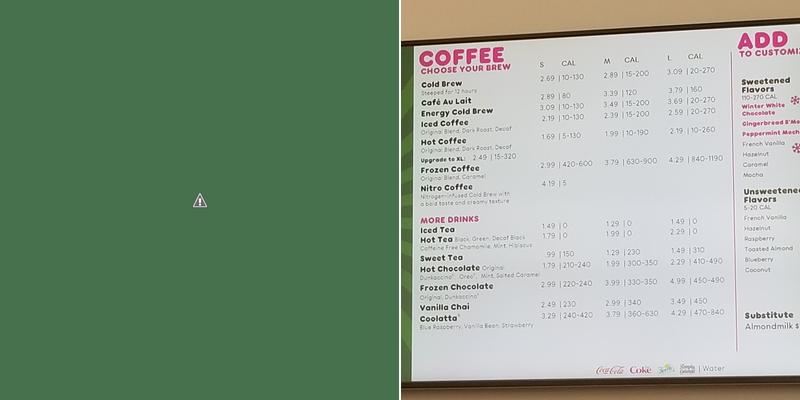 Dunkin' Menu