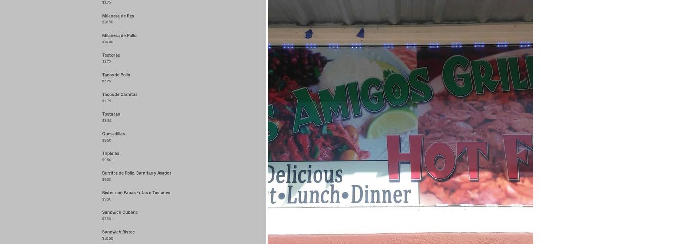 Los Amigos Grill LLC. Menu