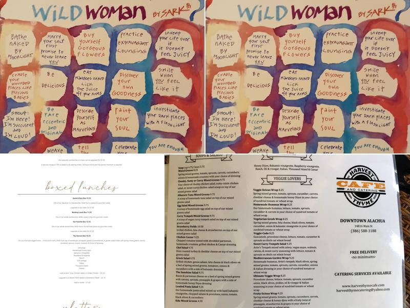 Harvest Thyme Alachua Menu