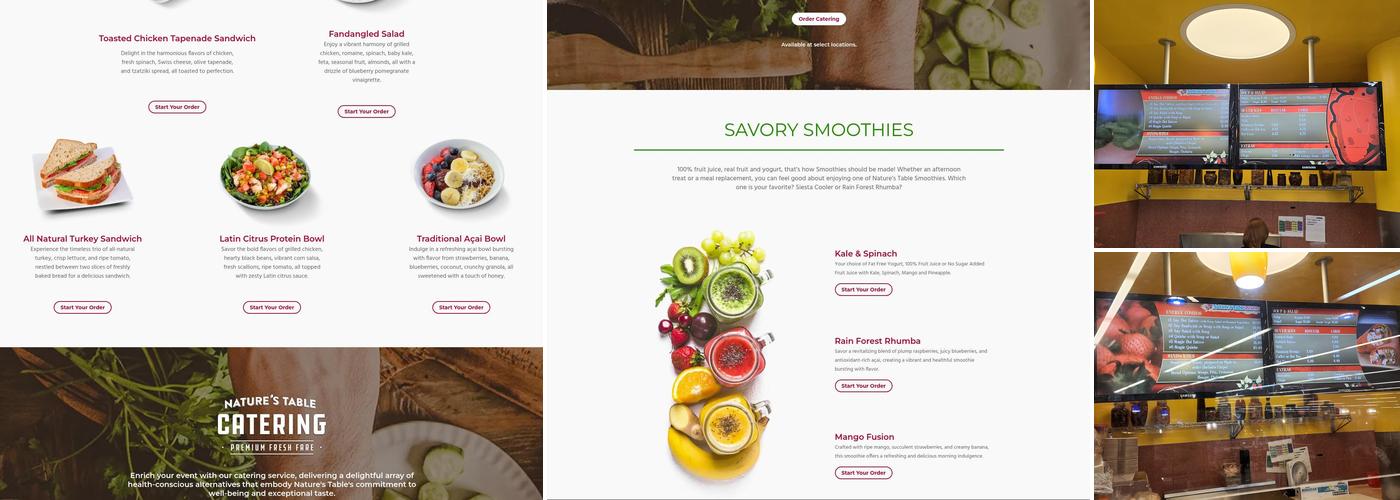 Nature’s Table Menu