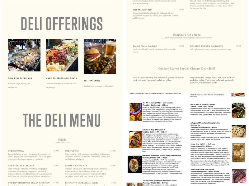 The Culinary Stone Menu