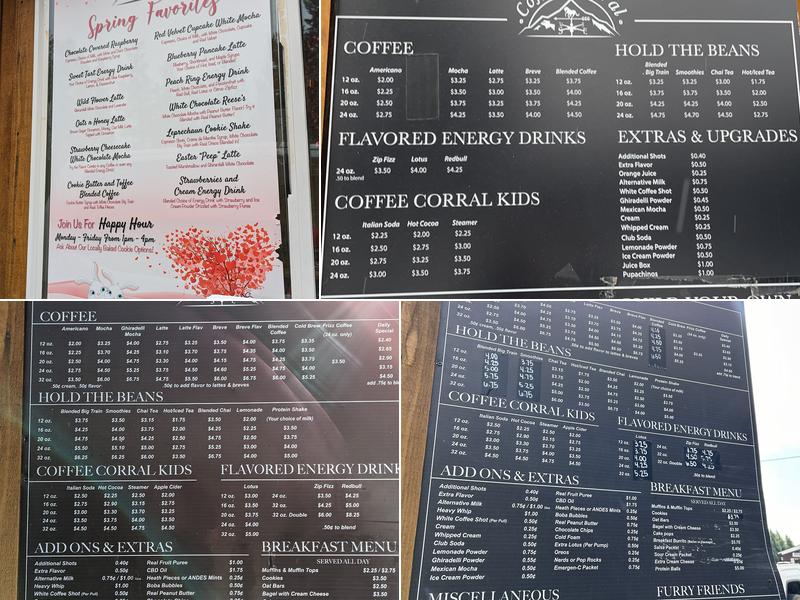 Coffee Corral Menu