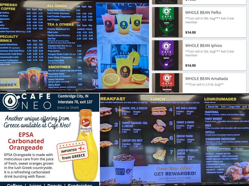 Cafe Neo Menu
