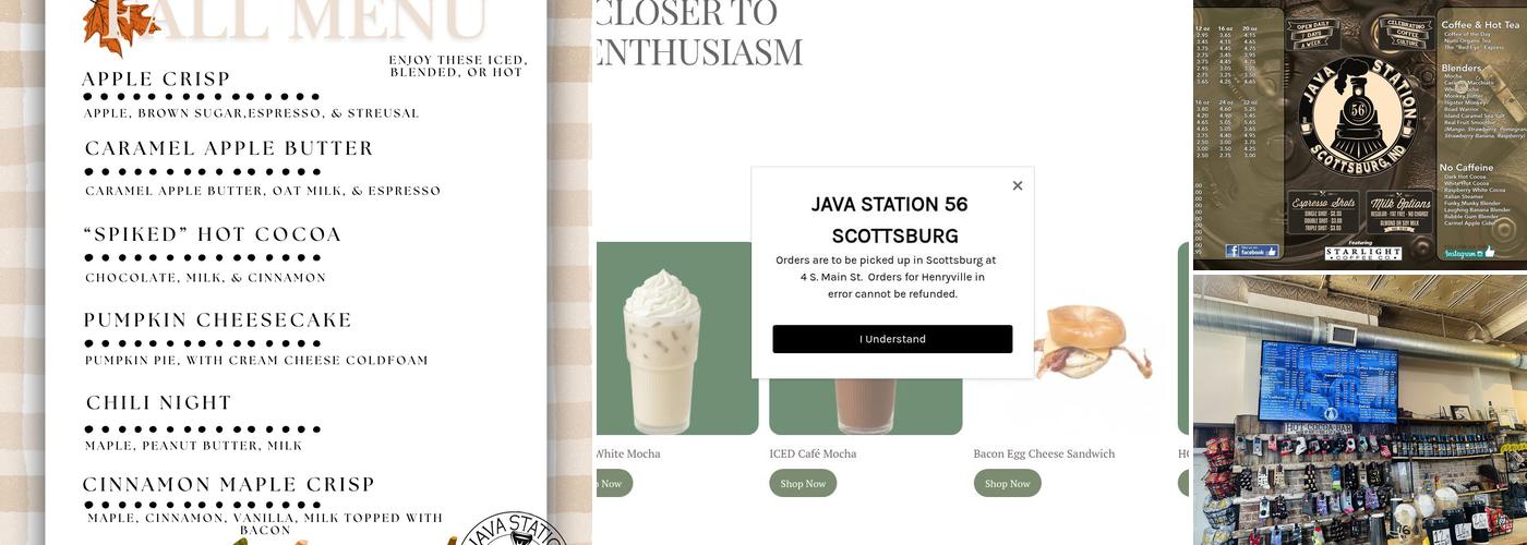 Java Station 56 Menu