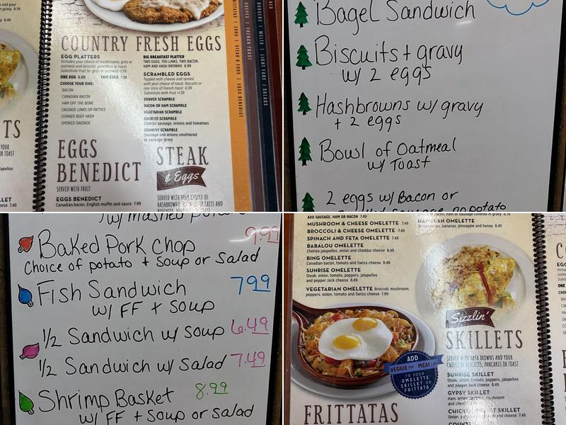 Sunrise House of Pancakes Menu