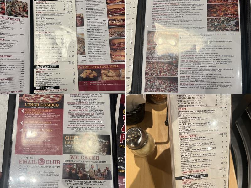 Noble Roman's Craft Pizza & Pub Menu