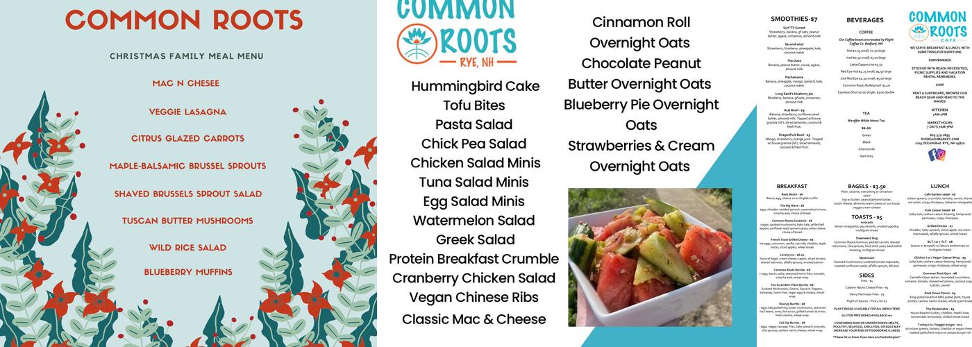 Common Roots Menu