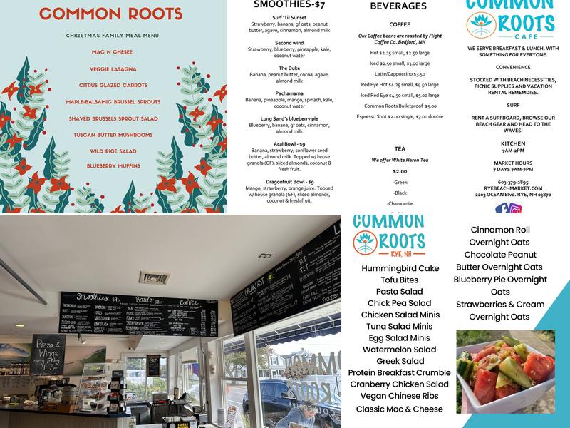 Common Roots Menu